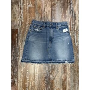 Women's Gap Denim Blue Jean Skirt Size 26 / 2 New With Tags 5 Pocket